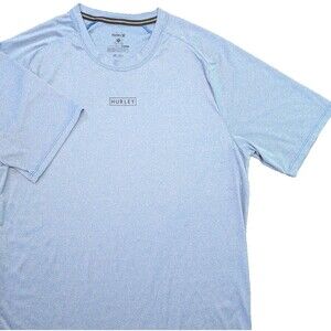 HURLEY Mens Dri Fit Graphic T-Shirt Top Medium Blue UPF 50+